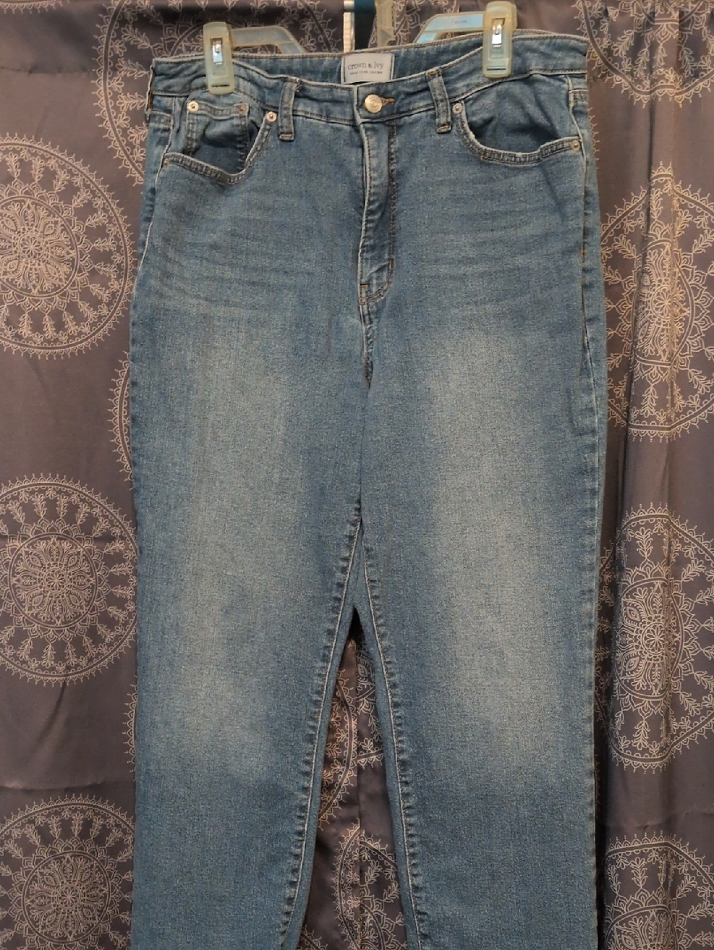 crown & ivy Light Blue High-Rise Denim Jeans